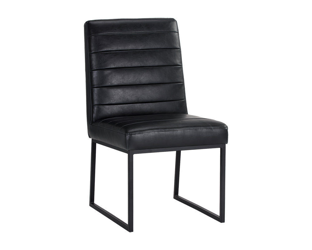 Sunpan Spyros Dining Chair - Bravo Cream/Coal Black/Overcast Grey