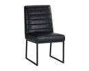 Sunpan Spyros Dining Chair - Bravo Cream/Coal Black/Overcast Grey