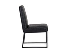 Sunpan Spyros Dining Chair - Bravo Cream/Coal Black/Overcast Grey