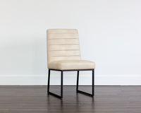 Sunpan Spyros Dining Chair - Bravo Cream/Coal Black/Overcast Grey