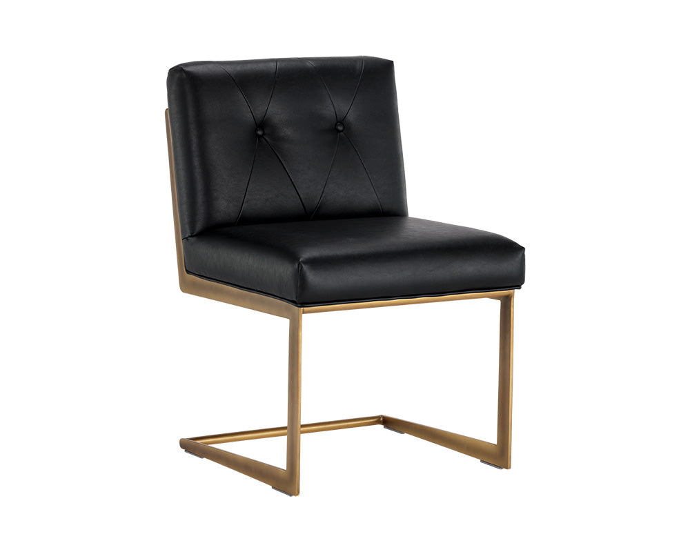 Sunpan Virelles Dining Chair - Bravo Black/Zenith Graphite Grey/Zenith Soft Grey
