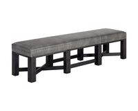 Sunpan Brixton Bench - Overcast Grey/Tobacco Tan