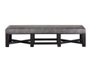Sunpan Brixton Bench - Overcast Grey/Tobacco Tan