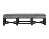 Sunpan Brixton Bench - Overcast Grey/Tobacco Tan