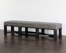 Sunpan Brixton Bench - Overcast Grey/Tobacco Tan