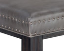 Sunpan Brixton Bench - Overcast Grey/Tobacco Tan