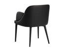 Sunpan Hagan Dining Armchair - Dillon Cream and Dillon Black/Dillon Steel And Dillon Williamsburg
