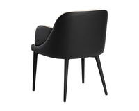 Sunpan Hagan Dining Armchair - Dillon Cream and Dillon Black/Dillon Steel And Dillon Williamsburg