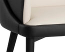 Sunpan Hagan Dining Armchair - Dillon Cream and Dillon Black/Dillon Steel And Dillon Williamsburg
