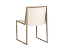 Sunpan Blair Dining Chair - Antique Brass and Cantina Black / Castillo Cream - Set of Two