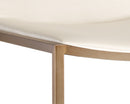 Sunpan Blair Dining Chair - Antique Brass and Cantina Black / Castillo Cream - Set of Two