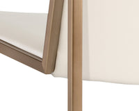 Sunpan Blair Dining Chair - Antique Brass and Cantina Black / Castillo Cream - Set of Two