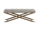 Sunpan Kammi Bench - Bravo Cream / Bravo Metal / Polo Club Kohl Grey / Polo Club Muslin
