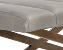 Sunpan Kammi Bench - Bravo Cream / Bravo Metal / Polo Club Kohl Grey / Polo Club Muslin