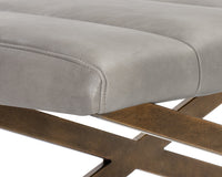 Sunpan Kammi Bench - Bravo Cream / Bravo Metal / Polo Club Kohl Grey / Polo Club Muslin