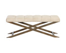 Sunpan Kammi Bench - Bravo Cream / Bravo Metal / Polo Club Kohl Grey / Polo Club Muslin