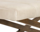 Sunpan Kammi Bench - Bravo Cream / Bravo Metal / Polo Club Kohl Grey / Polo Club Muslin