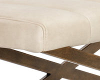 Sunpan Kammi Bench - Bravo Cream / Bravo Metal / Polo Club Kohl Grey / Polo Club Muslin