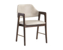 Sunpan Milton Dining Armchair - Bravo Cream/Leo Olive/ Polo Club Stone