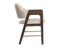 Sunpan Milton Dining Armchair - Bravo Cream/Leo Olive/ Polo Club Stone