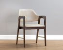 Sunpan Milton Dining Armchair - Bravo Cream/Leo Olive/ Polo Club Stone