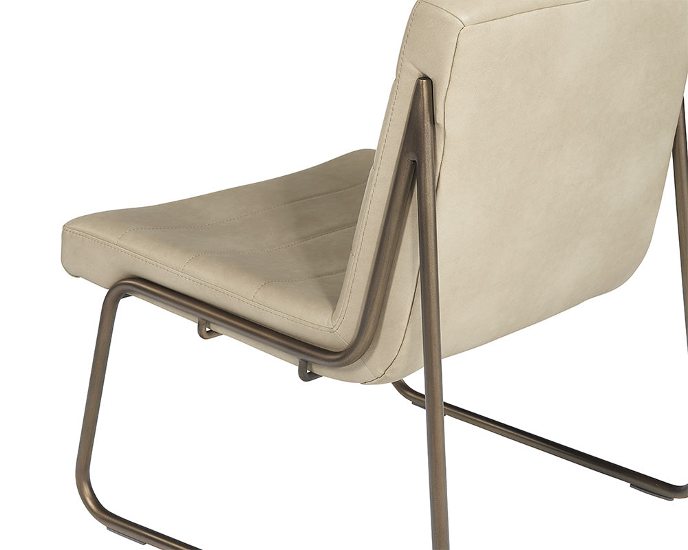 Sunpan Anton Lounge Chair - Bravo Cognac/Bravo Cream/Vintage Black