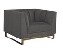 Sunpan Parker Armchair - Zenith Graphite Grey/Soft Grey