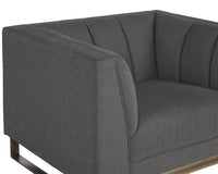 Sunpan Parker Armchair - Zenith Graphite Grey/Soft Grey