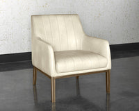 Sunpan Wolfe Lounge Chair in Beige Linen/Bravo Cream/Bravo Metal/Vintage Black/Vintage Blue/Vintage Cognac