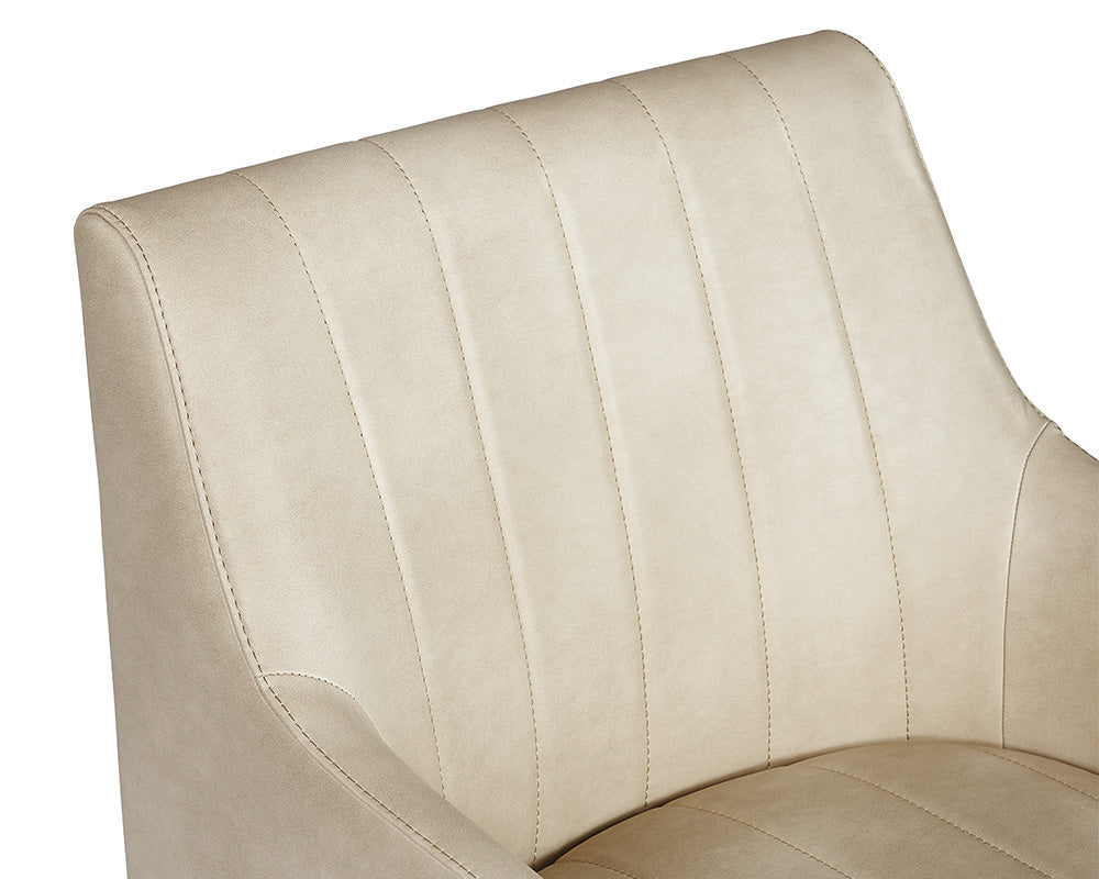 Sunpan Wolfe Lounge Chair in Beige Linen/Bravo Cream/Bravo Metal/Vintage Black/Vintage Blue/Vintage Cognac