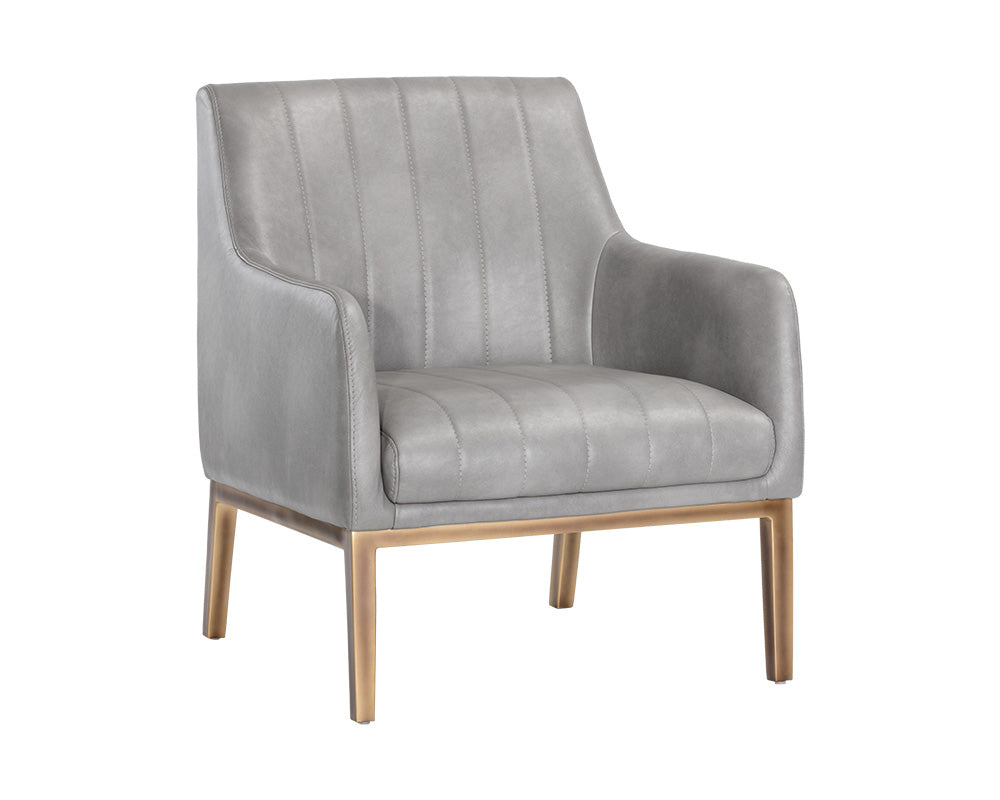 Sunpan Wolfe Lounge Chair in Beige Linen/Bravo Cream/Bravo Metal/Vintage Black/Vintage Blue/Vintage Cognac