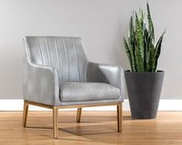 Sunpan Wolfe Lounge Chair in Beige Linen/Bravo Cream/Bravo Metal/Vintage Black/Vintage Blue/Vintage Cognac
