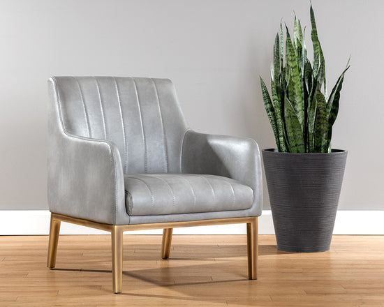 Sunpan Wolfe Lounge Chair in Beige Linen/Bravo Cream/Bravo Metal/Vintage Black/Vintage Blue/Vintage Cognac
