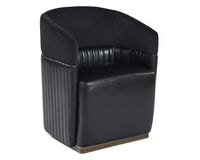 Sunpan Genval Wheeled Lounge Chair - Abbington Black/Cantina Black