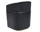 Sunpan Genval Wheeled Lounge Chair - Abbington Black/Cantina Black