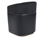 Sunpan Genval Wheeled Lounge Chair - Abbington Black/Cantina Black