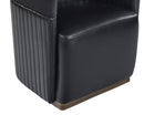 Sunpan Genval Wheeled Lounge Chair - Abbington Black/Cantina Black