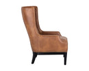Sunpan Biblioteca Lounge Chair in Coal Black/Tobacco Tan