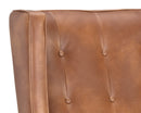 Sunpan Biblioteca Lounge Chair in Coal Black/Tobacco Tan