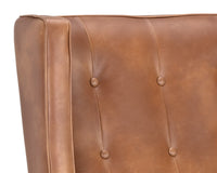 Sunpan Biblioteca Lounge Chair in Coal Black/Tobacco Tan