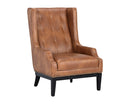 Sunpan Biblioteca Lounge Chair in Coal Black/Tobacco Tan