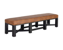 Sunpan Brixton Bench - Overcast Grey/Tobacco Tan