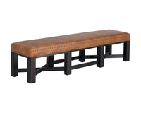 Sunpan Brixton Bench - Overcast Grey/Tobacco Tan