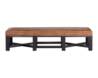 Sunpan Brixton Bench - Overcast Grey/Tobacco Tan