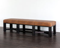 Sunpan Brixton Bench - Overcast Grey/Tobacco Tan