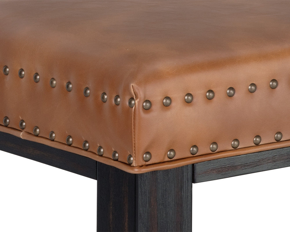 Sunpan Brixton Bench - Overcast Grey/Tobacco Tan
