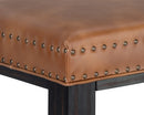 Sunpan Brixton Bench - Overcast Grey/Tobacco Tan