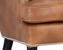 Sunpan Royalton Lounge Chair - Castillo Cream/Tobacco Tan/Overcast Grey
