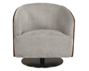 Sunpan Arnelle Swivel Lounge Chair in Polo Club Stone