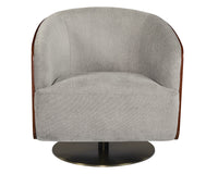 Sunpan Arnelle Swivel Lounge Chair in Polo Club Stone